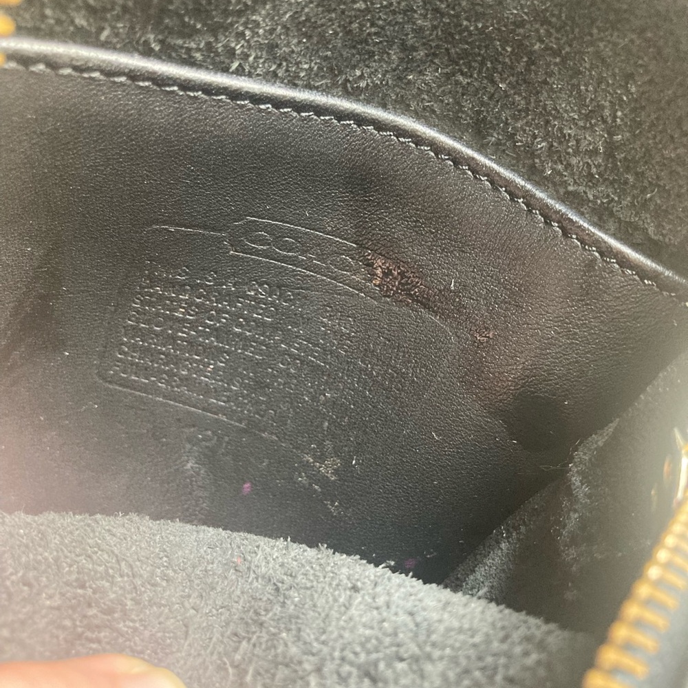 vintage coach black leather bag - Picture 10 of 11